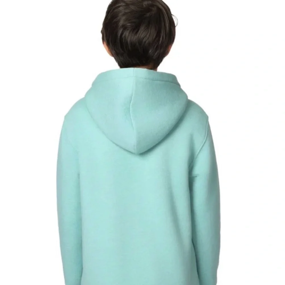 NWT Quiksilver Youth Teal Zip-Up Plush Lined Hoodie Size S 7/8 - Picture 2 of 6